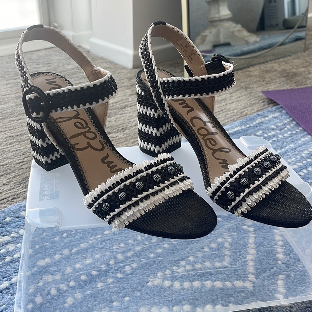 Sam Edelman Black and White Block Heel